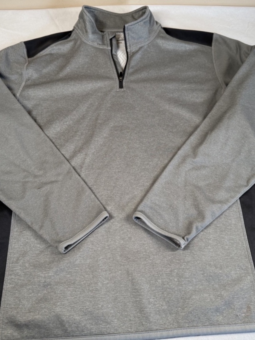 BCG Men's Quarter Zip Active Pullover Jacket Size Large - Gray